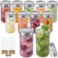 12 Pack 12oz Regular Mouth Glass Jars With Lids O18179