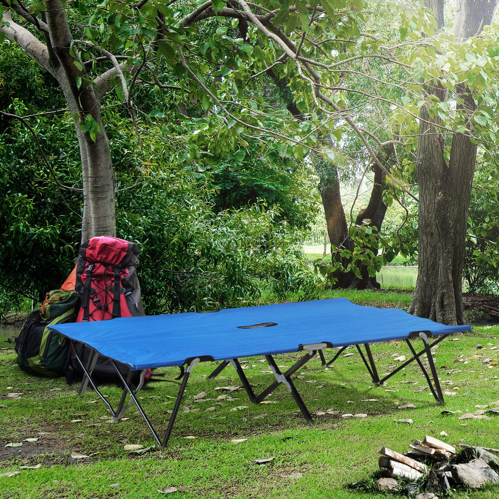 2 Person Folding Camping Cot with Carry Bag A47923
