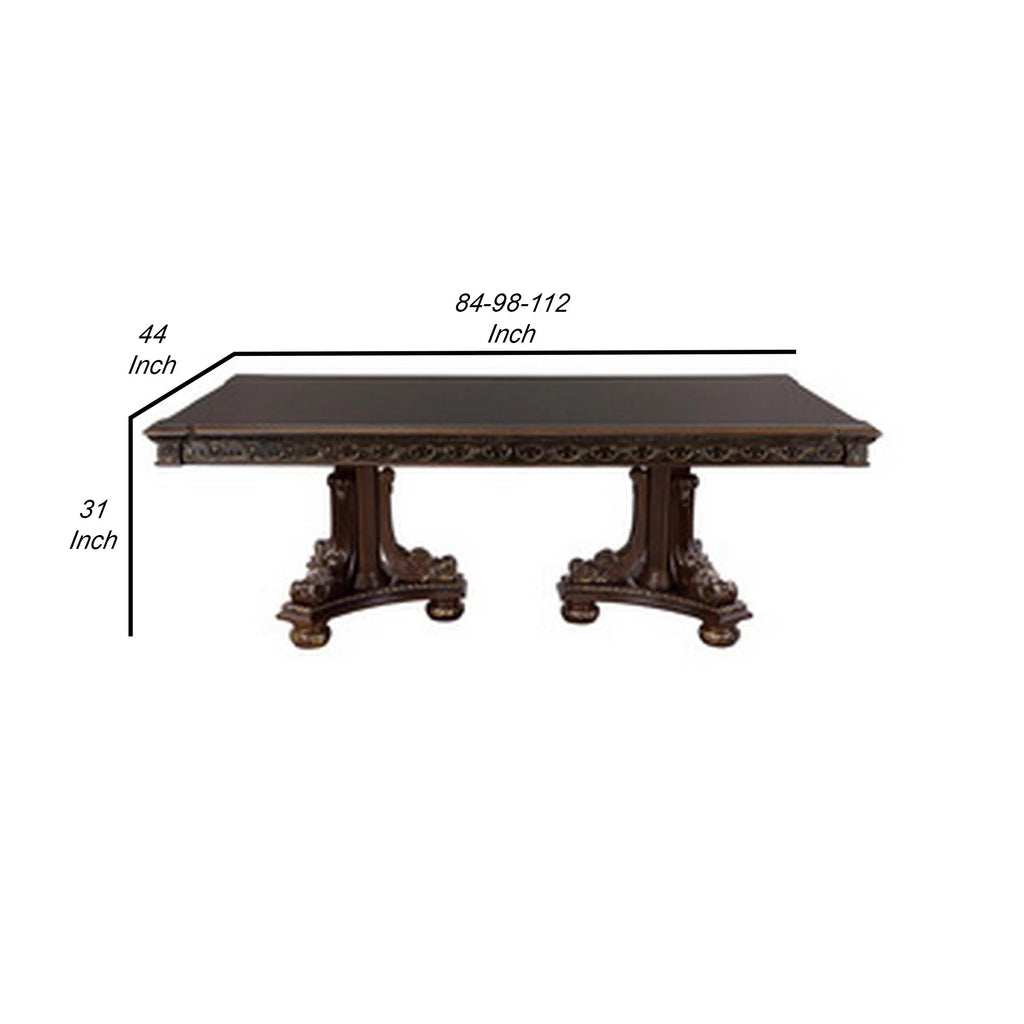 Brown Extendable Dining Table Y645