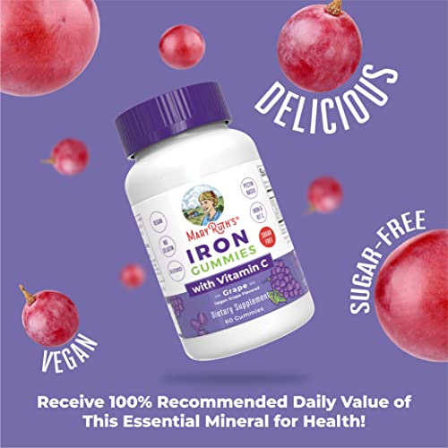 Sugar Free Iron Gummies with Vitamin C, 60 Count W8561
