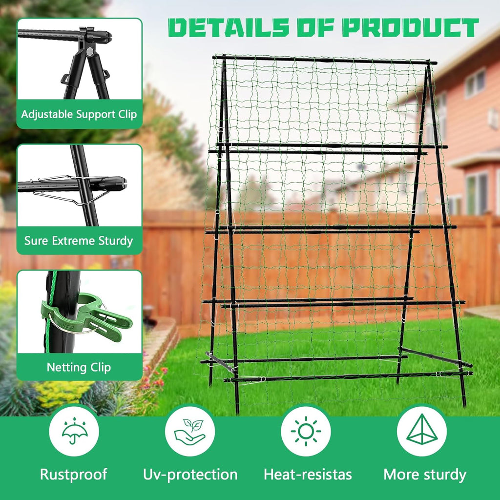 A-Frame Garden Trellis with Plant Support Clips Z653391