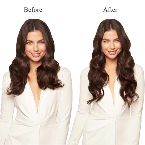 18 Inch 120g 8pcs Dark Brown Clip In Real Human Hair Extensions U359