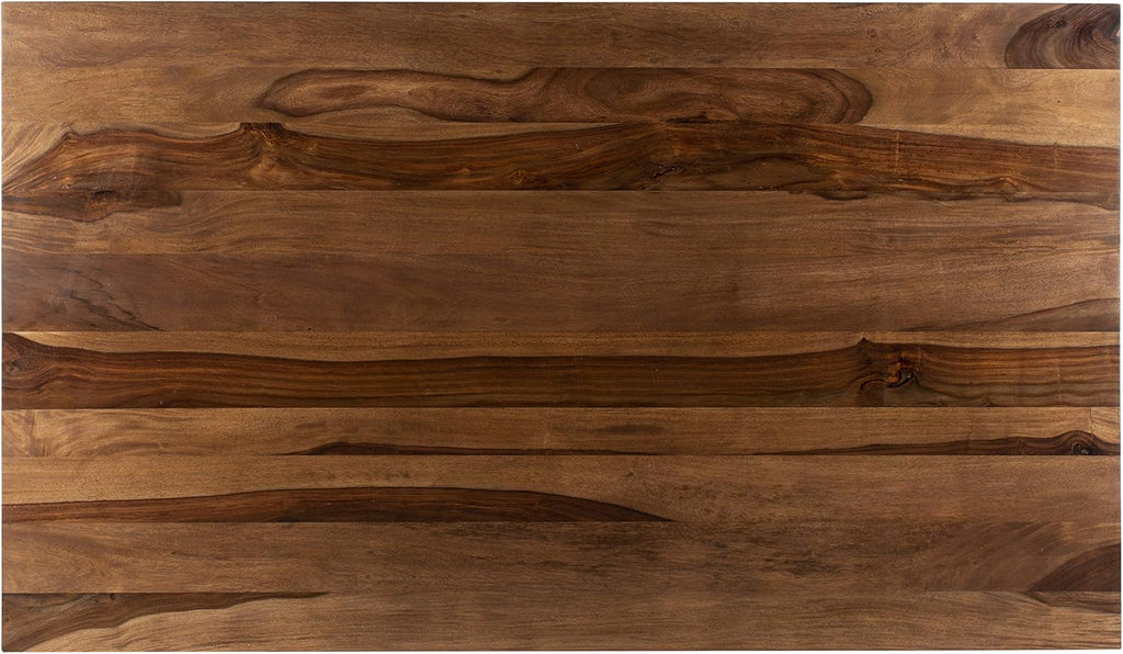 Walnut and Brass Dining Table A557