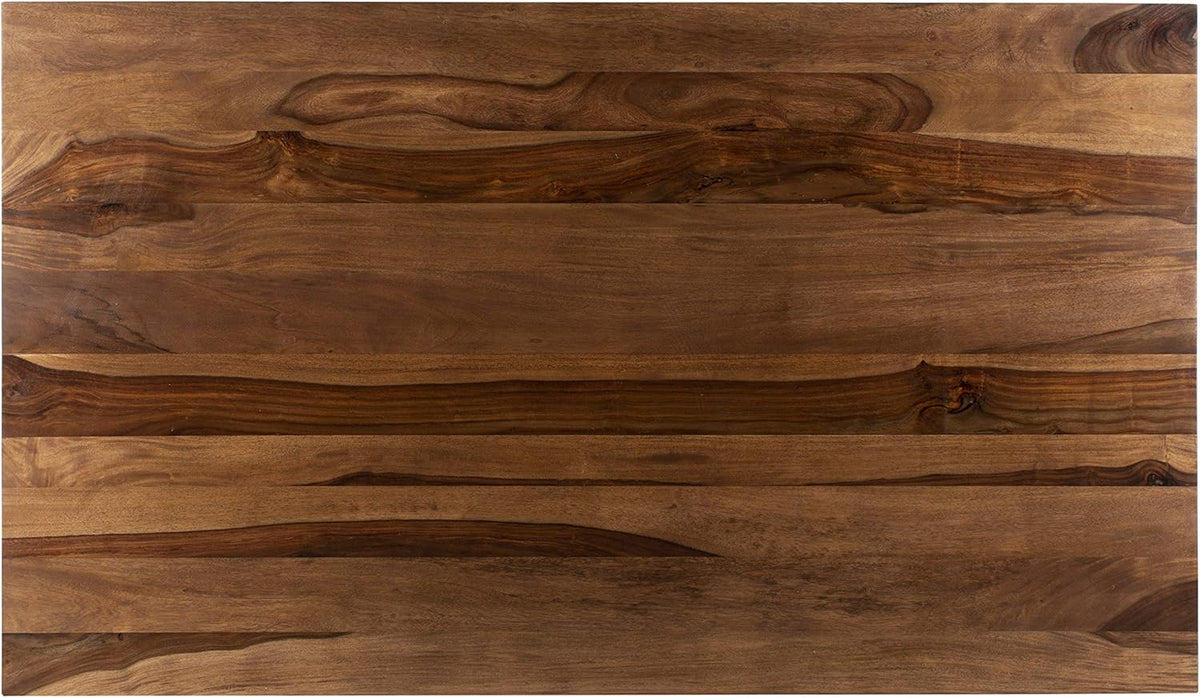 Walnut and Brass Dining Table A557