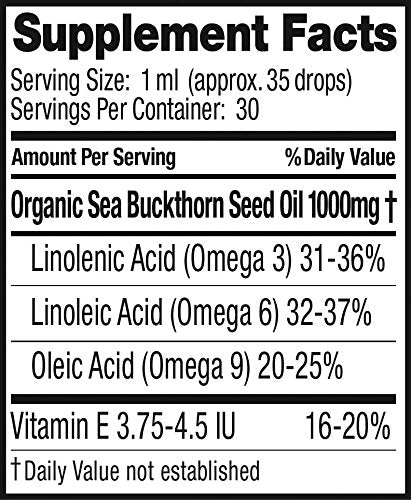 1 FL OZ Organic Sea Buckthorn Seed Oil F57197
