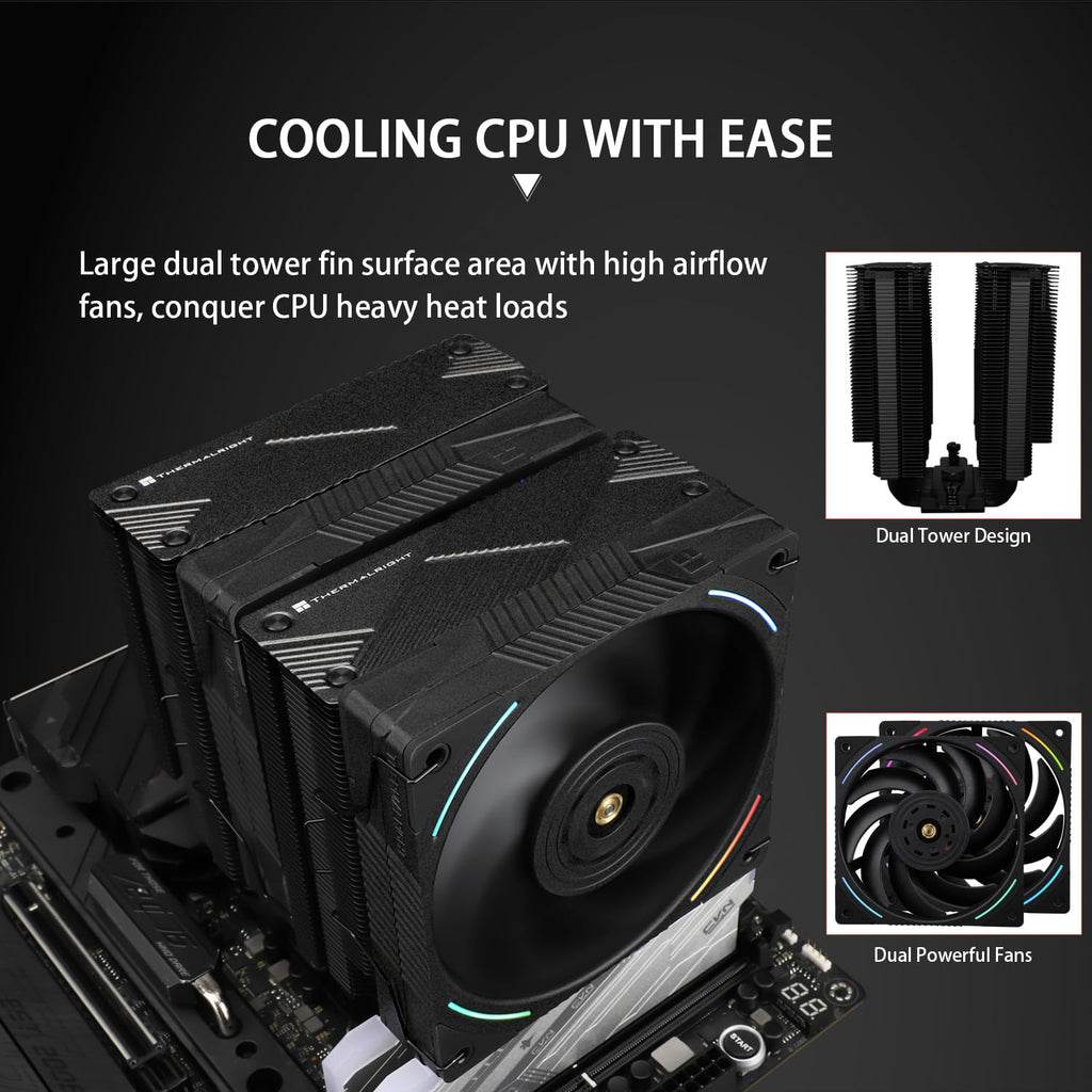 CPU Cooler with Dual PWM Fan and 7 Heat Pipes U46323