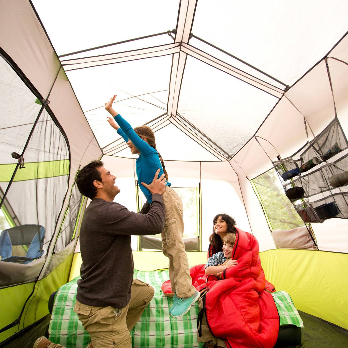 9 Person 2 Room Cabin Tent with Screen Room H71856