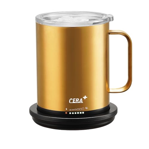 Gold 14 oz Self-Heating Coffee Mug with Lid B919