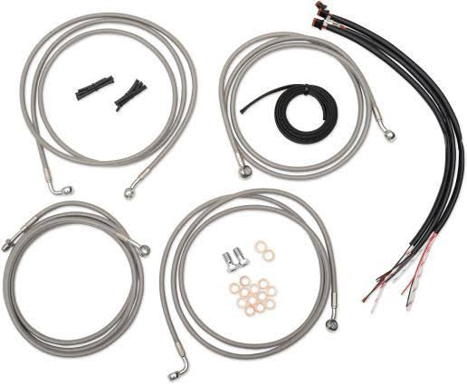 Stainless Braided Complete Handlebar Cable and Brake Line Kit F5486