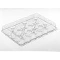 24 Compartment Clear Plastic Hinged Cupcake Container, 50/Case C523396