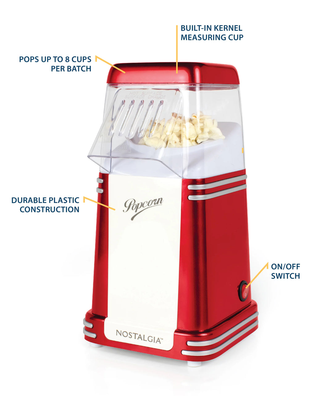 8 Cup Hot Air Popcorn Maker K66135