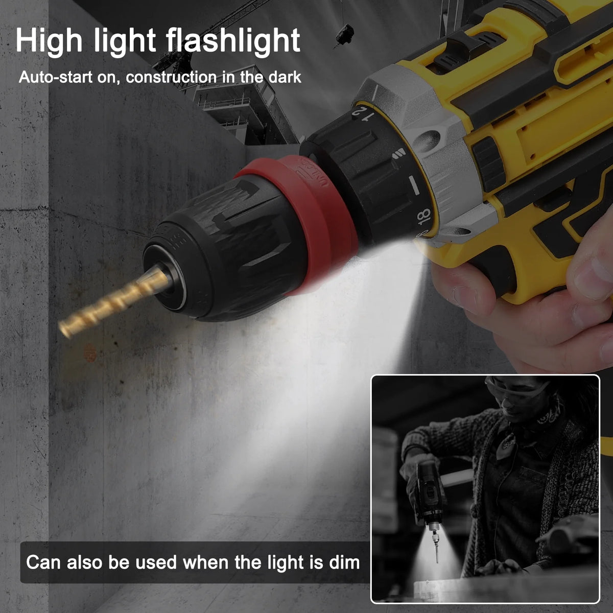 21V 2in1 Electric Screwdriver High Torque Brushed Motor T548