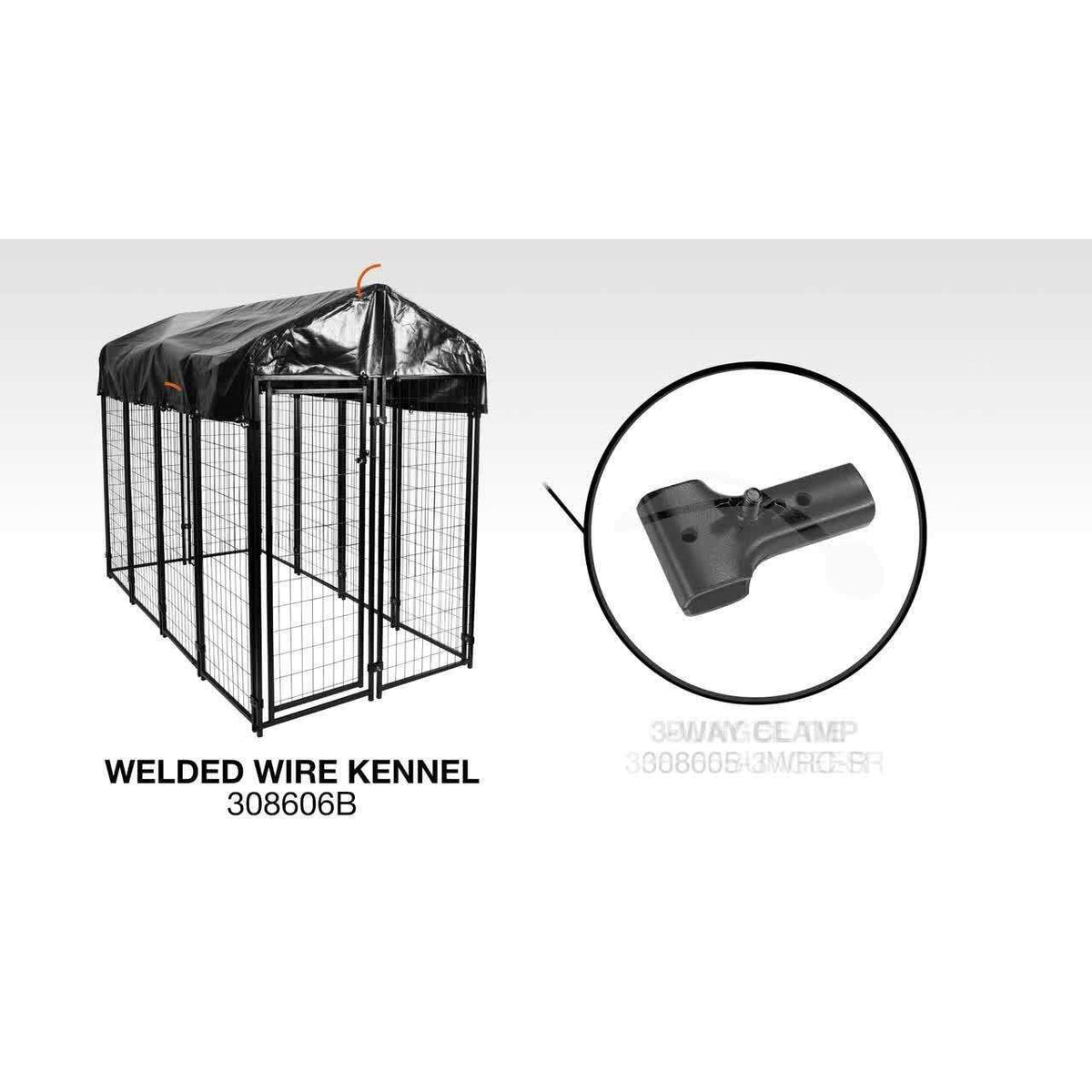 Black Metal Replacement Panel for Welded Wire Kennel W2195