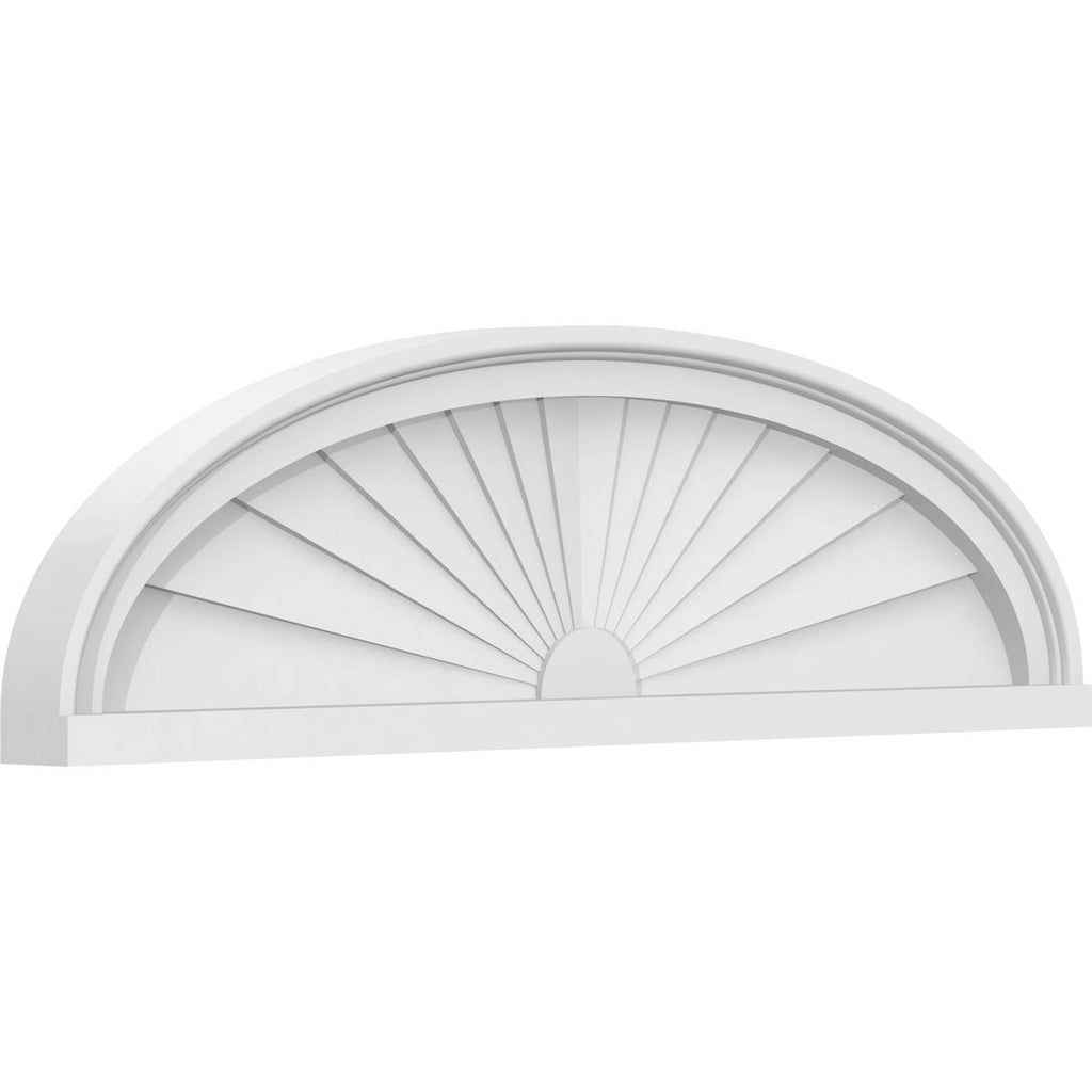 32x22W x 9x22H x 2x22P Elliptical Sunburst PVC Pediment M328505