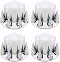 4 Pack Chrome Plated ABS Plastic Wheel Cover Lug Nut Cover for Semi Truck J457