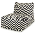 Black Chevron Chair Lounger Bean Bag O951044