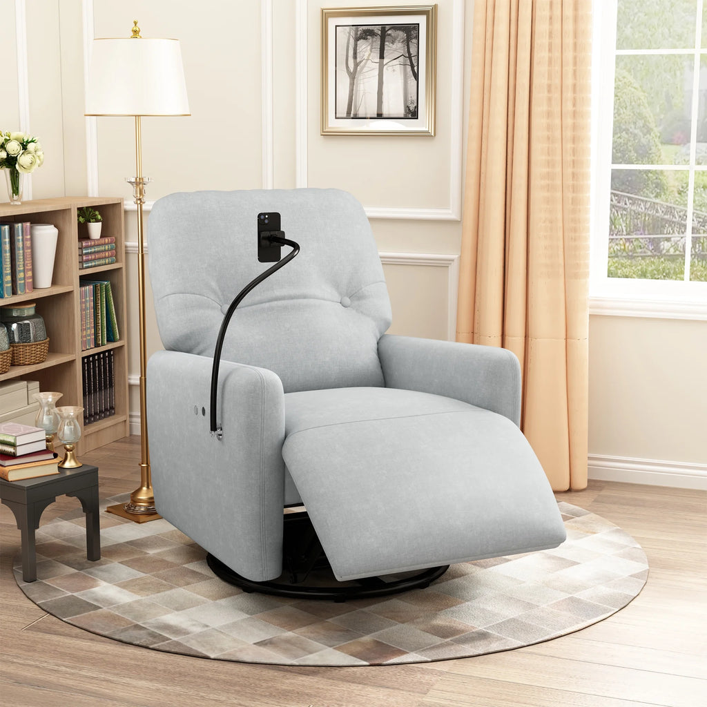 Grey 270 Degree Swivel Electric Recliner Sofa A515526