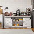59" Farmhouse Buffet Sideboard Cabinet with Sliding Barn Doors F870044