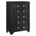 Black 5 Drawer Tall Dresser I933284