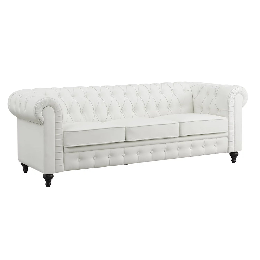 White Tufted Sofa X1876