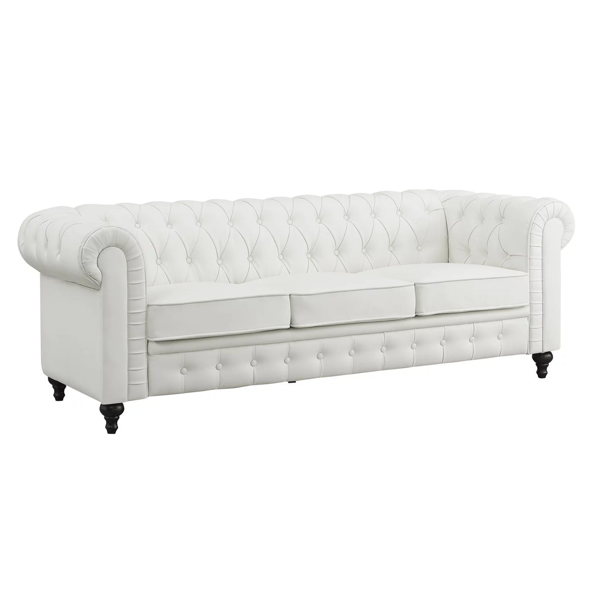White Tufted Sofa X1876