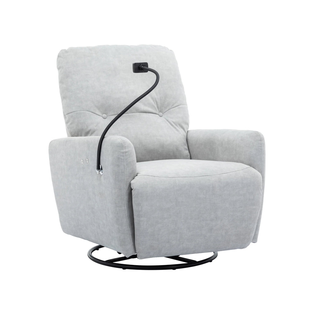 Grey 270 Degree Swivel Electric Recliner Sofa A515526