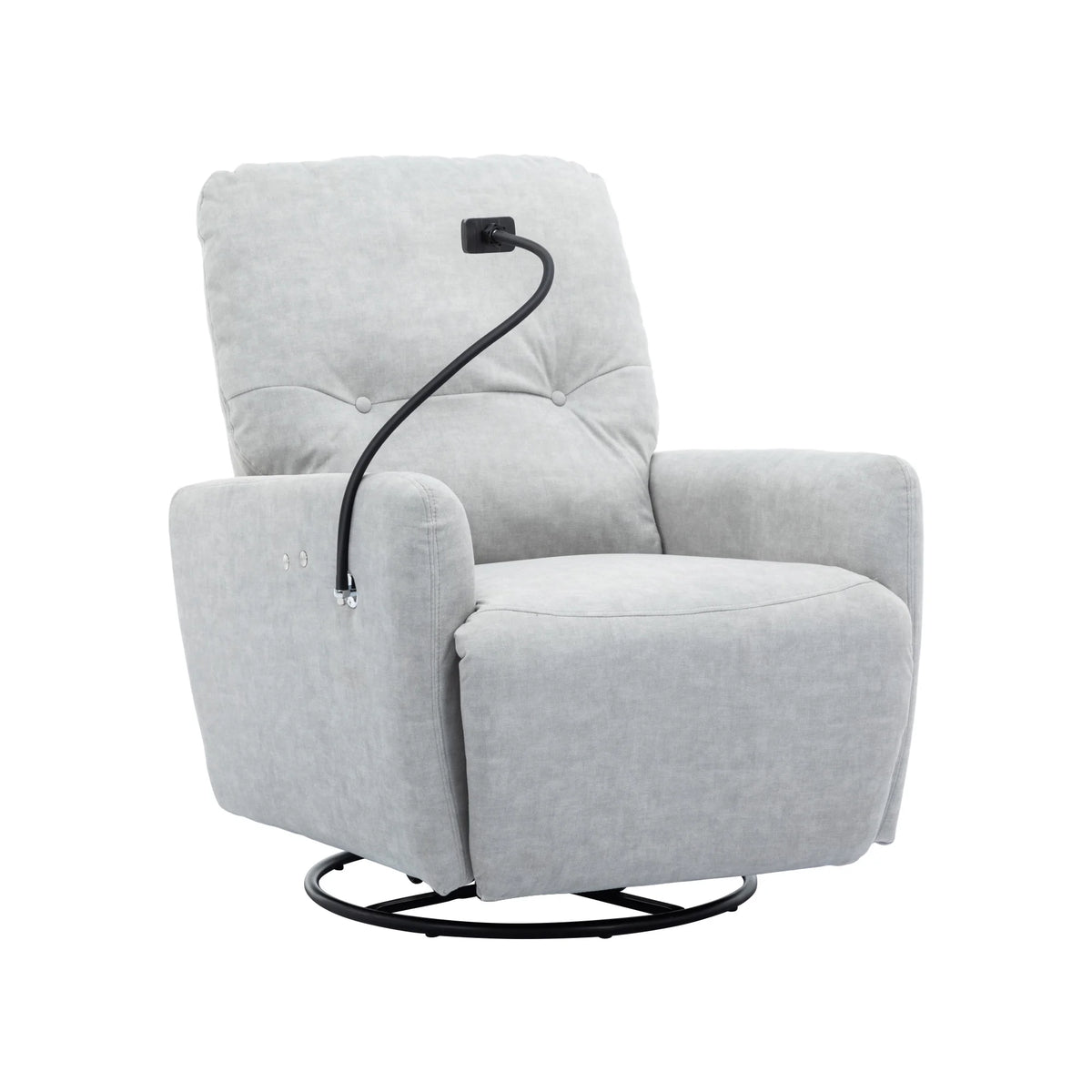 Grey 270 Degree Swivel Electric Recliner Sofa A515526
