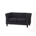 Modern Microfiber Loveseat in Black M990594